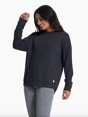 Vuori Womens Shirt Long-Sleeve Sunrise Crew - Medium - Black